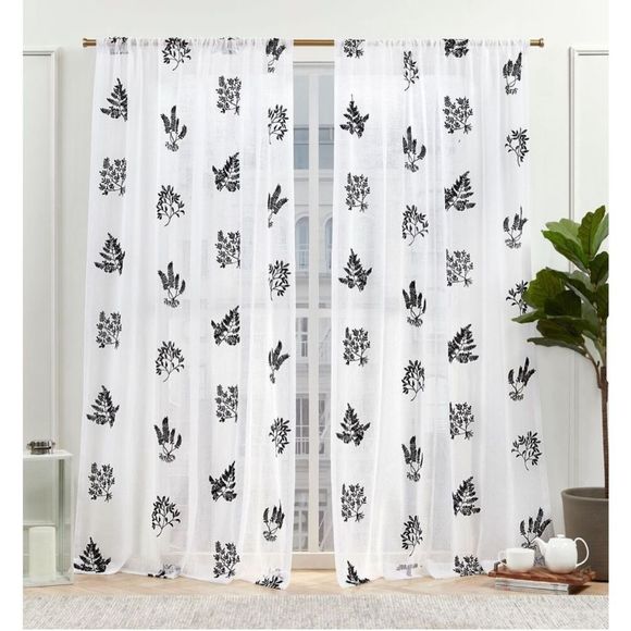 Nicole Miller Other - Set of 2-96”x54”-New York Mabel Sheer Rod Pocket Curtain Panels - Nicole Miller